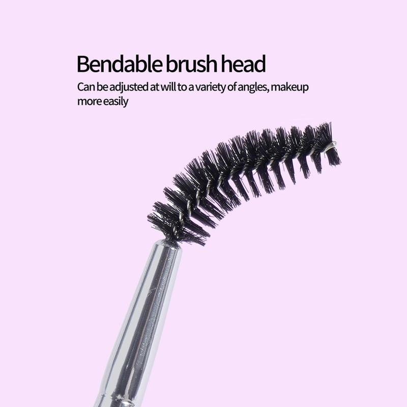 Summer Cosmetic Double-ended Eyebrow Brush, 3 Counts/set Comfort Professional Angled Brow Brush, Eyelash Spoolie Brush, Beauty Makeup Brushes, Durable Smooth Makeup Brush Tool, Summer?Cosmetic Brushes for Makeup