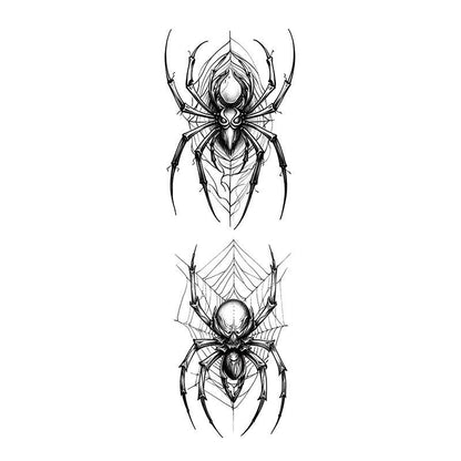 Spider Pattern Temporary Tattoo Sticker, 3 Counts/set Waterproof Body Art Sticker for Women & Men