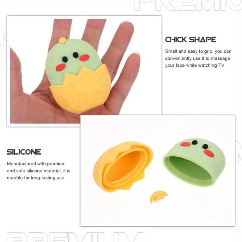 Cute Egg Shaped Silicone Ice Roller, 1 Piece Face Massage Tool, Professional Skincare Tools for Women