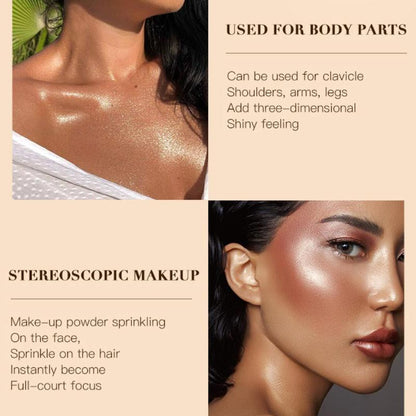 Long Lasting Highlighter Powder, Pearly Makeup Powder Stick, Facial Brightening Contouring Highlighter Powder