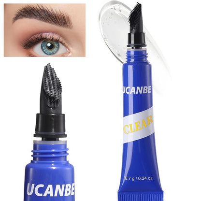 UCANBE Extreme Hold Clear Eyebrow Gel - No Flake, Residue-Free Brow Glue with Built-in Brush - Long-Lasting, Non-Sticky, Easy to Apply - Perfect for Shaping and Defining Eyebrows - Professional Makeup Tool