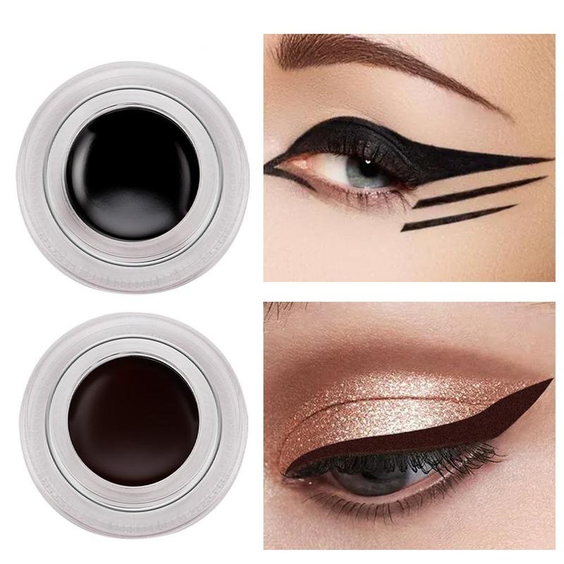 2pcs/Box Long Lasting Eyeliner Cream Eyebrow Pomade Cream, Smudge Proof Eyeliner Cream, Eye Brow Coloring Styling Cream, Eyebrow Shaping Cream, Eye Makeup Products