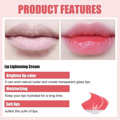 Lips Pink Fresh Fast Lightening Bleaching Cream Balm Treatment Remove Dark Lips Lip Cream Lip Lightening Brightener for Dark Lips to Restore Hydrate Plump Dry Chapped Lips for Smoker (1pc)