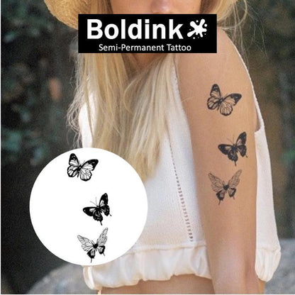 Butterfly Pattern Tattoo Patch, Waterproof Long Lasting Fake Tattoo Sticker, Temporary Tattoo for Women & Men