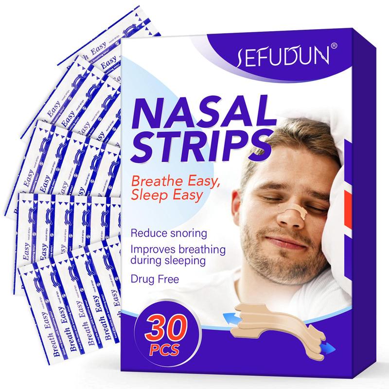 Breathable Anti-snoring Nasal Strip, 30pcs/set Sleeping Snoring Relief Nasal Sticker, Sinus Relief Nasal Patch, Home Product