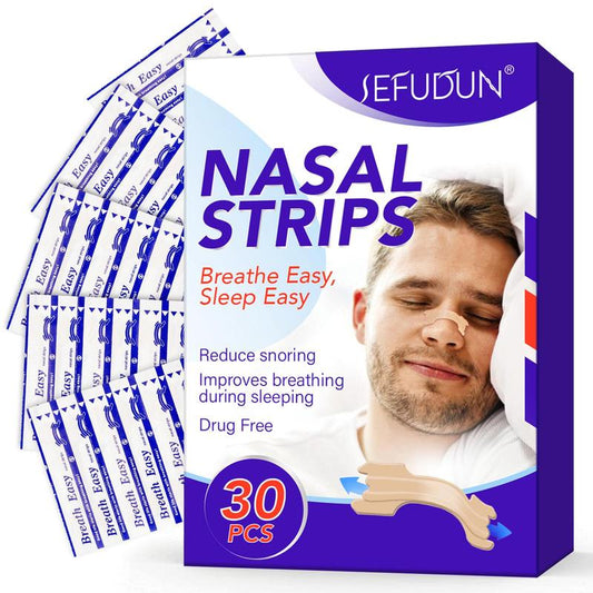 Breathable Anti-snoring Nasal Strip, 30pcs/set Sleeping Snoring Relief Nasal Sticker, Sinus Relief Nasal Patch, Home Product