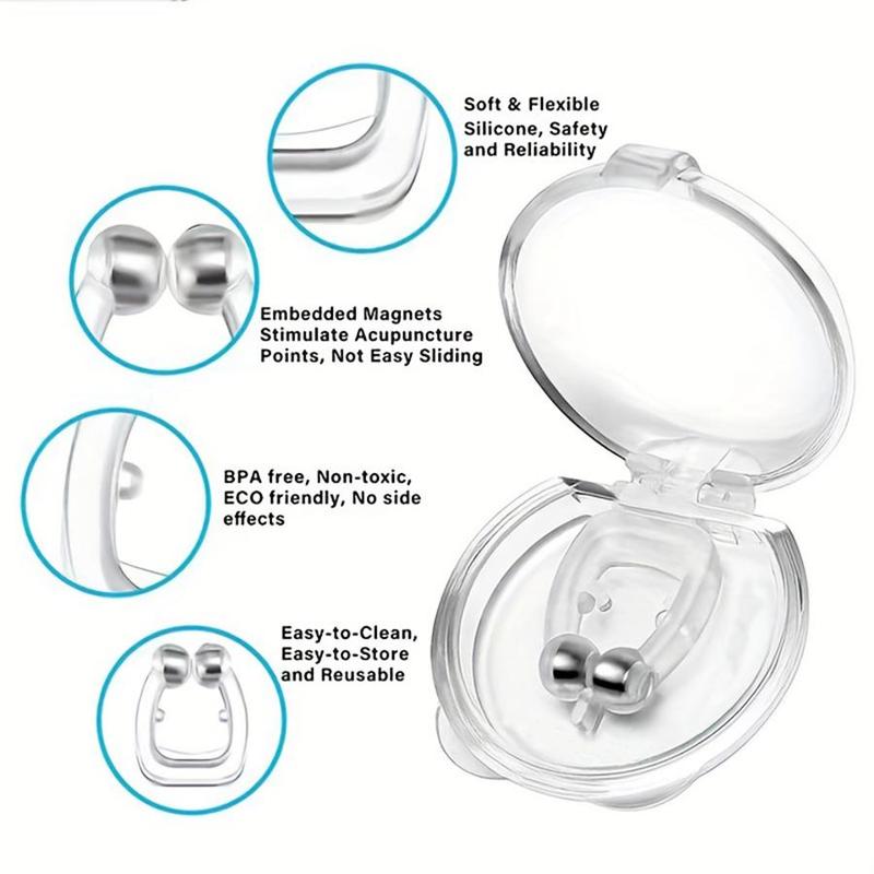 Silicone?Snoring Nose Clips, 6pcs/set Portable Anti Snoring Devices, For All Nose Shapes