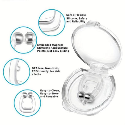 Silicone?Snoring Nose Clips, 6pcs/set Portable Anti Snoring Devices, For All Nose Shapes