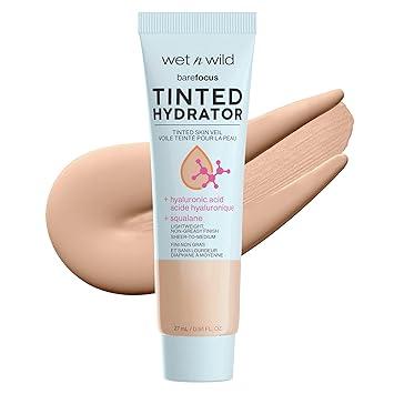 wet n wild Bare Focus Tinted Hydrator Matte Finish, Light, Oil-Free, Moisturizing Makeup | Hyaluronic Acid | Sheer To Medium Coverage