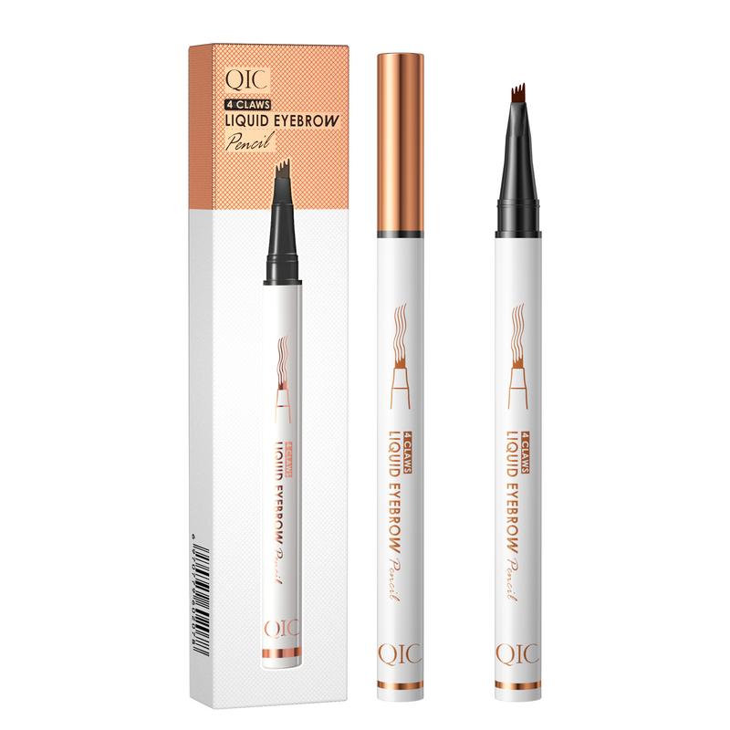 High Quality Four-Head Carving Eyebrow Tattoo Liquid Eyebrow Pencil Makeup Not Smudge Non-Decolorizing Makeup Waterproof Sweat-Proof Quick-Drying Long Lasting and Does Not Fade Eyebrow Pencil Cosmetic