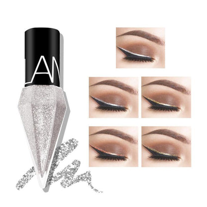 Music Festival Makeup Glitter Liquid Eyeliner, 1/2 Counts Long Lasting Metallic Shimmering Liquid Eyeshadow Stick, Glittering Brightening Liquid Stick