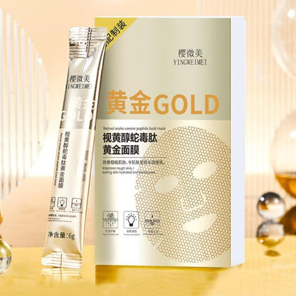 Retinol Snake Venom Peptide Gold Mask, 2 Boxes Moisturizing & Firming Facial Mask, Hydrating Nourishing Facial Mask, Face Masks for Women