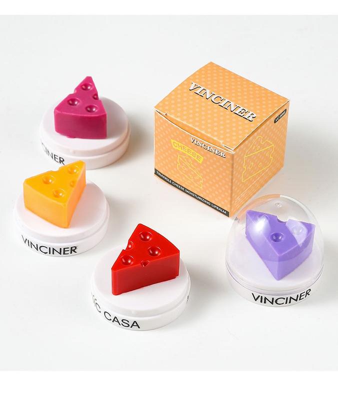 SIX Color Changing Moisturizing Balm, Cheese Design Lip Balm, Hydrating Lip Care