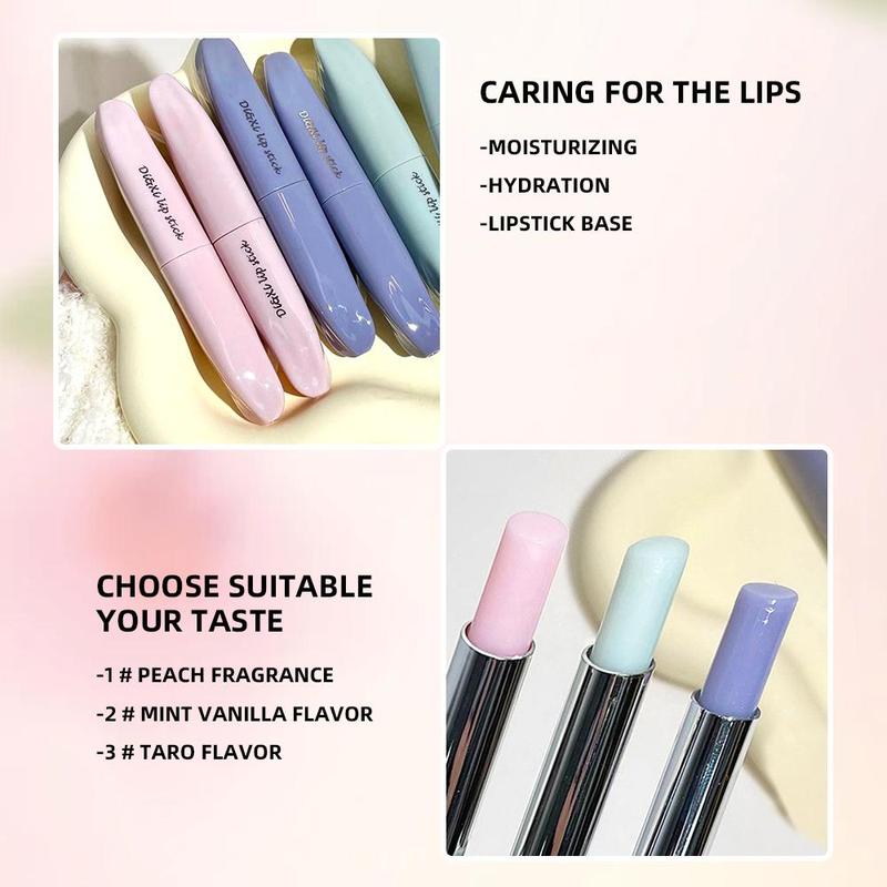 Moisturizing Lip Skincare Balm (3pcs/set), Long Lasting Hydrating Lip Stick, Plumping Lip Oil Lip Pre-makeup Stick for Girls and Women