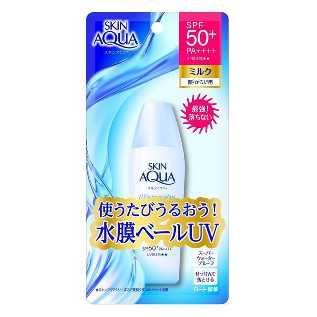 Rohto Skin AQUA UV Super Milk Sunscreen 40mL SPF50+PA++++ Waterproof Facial Organic Skincare Acne