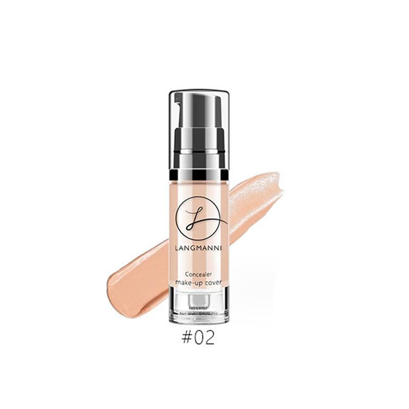 Long-lasting Foundation, Waterproof Concealer Foundation, Full Coverage Flawless Makeup Cream, Lightweight Concealer Foundation for Women & Girls