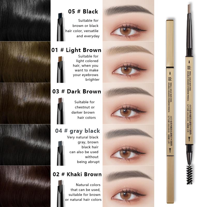 Makeup waterproof eyebrow pencil, long-lasting eye eyebrow pencil, eyebrow styling brush, eye makeup tools