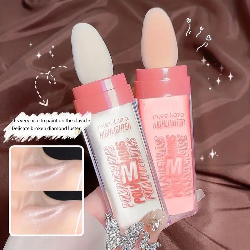 Glitter Highlighter Powder for Face & Body, Shimmering Pearly Face Highlighting?Stick, Natural High Gloss Make Up Stick for Girls & Women, Makeup Accessories