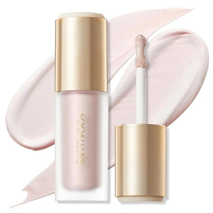 FOCALLURE Shimmer Liquid Highlighter, Smooth Cream Formula and Non-greasy Finish,Delivers a Natural Glow, Long Lasting Waterproof Illuminator Highlighter Face Enhancing Makeup