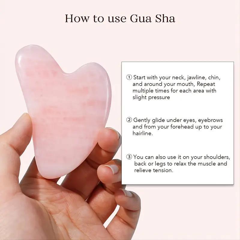 Facial Beauty Roller Set, 2pcs/set Double-ended Jade Roller & Gua Sha, Fine Lines Soothing Tool for Women, Comfort Resin Massager for Face Skincare, Eye, Chin, Leg