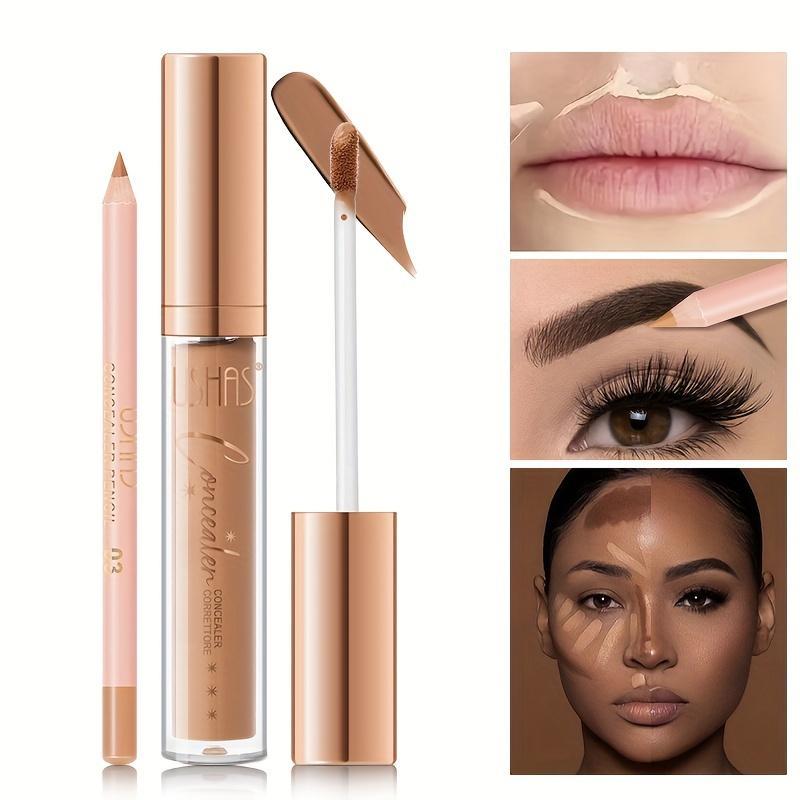 Long Lasting Waterproof Concealers, 2pcs/box Concealer Stick & Concealer Pen, Spots Freckles Coverage Concealer Makeup Cream, Makeup Accessories for Women