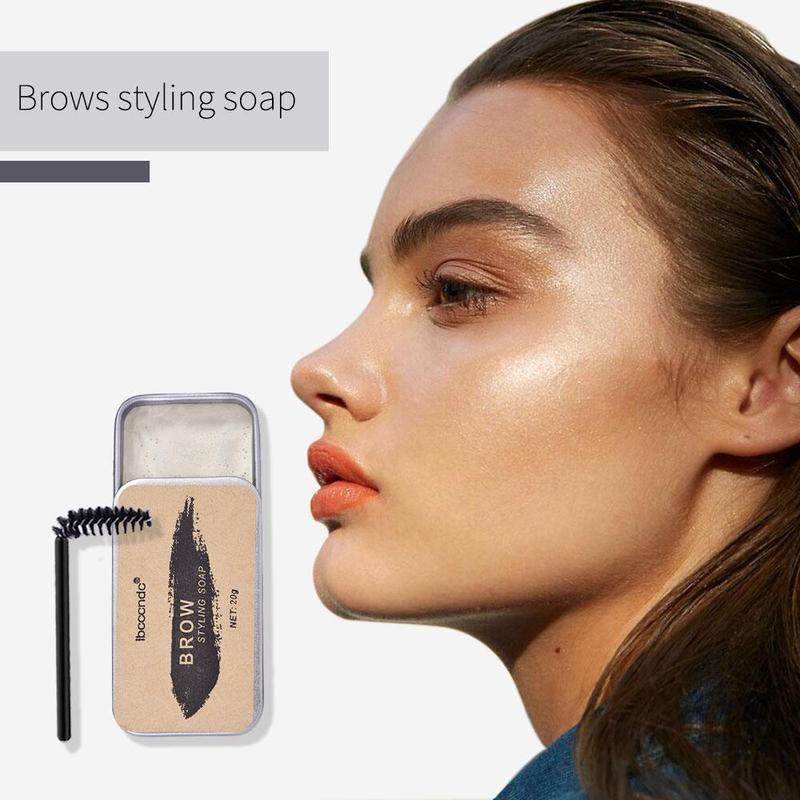 Eyebrow Styling Soap with Brush, Eyebrow Shaping Cream and Eyebrow Brush Set, Long Lasting Eye Brow Styling Cream, Cosmetic Eyebrow Brush Tool for Music Festival