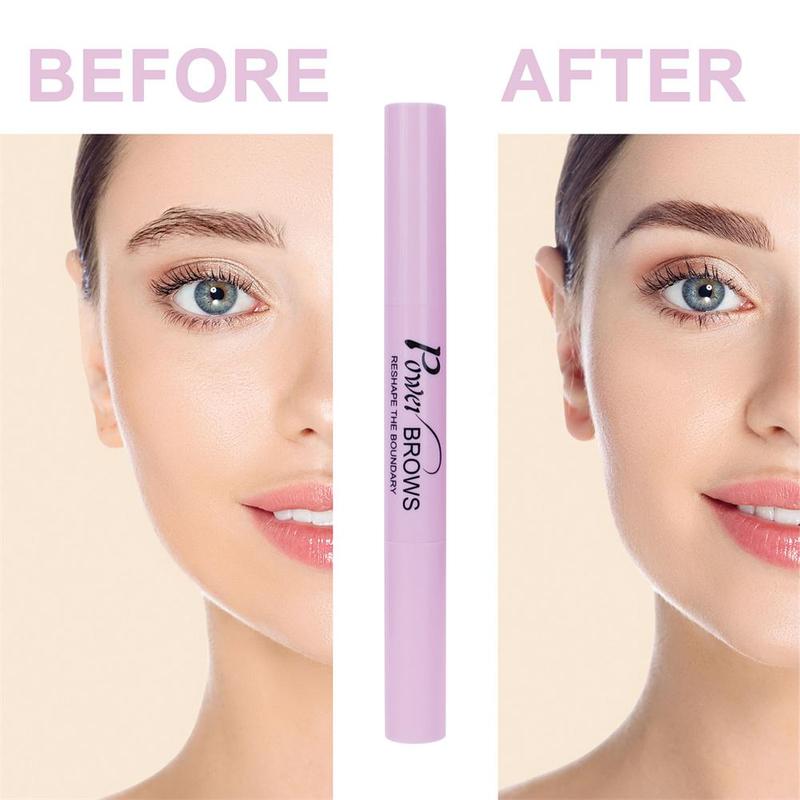 Eyebrow Wax with Brush, Transparent Waterproof Long Lasting Eyebrow Wax Pen for Feathered Fluffy Eyebrow Shaping Styling Makeup Pencil