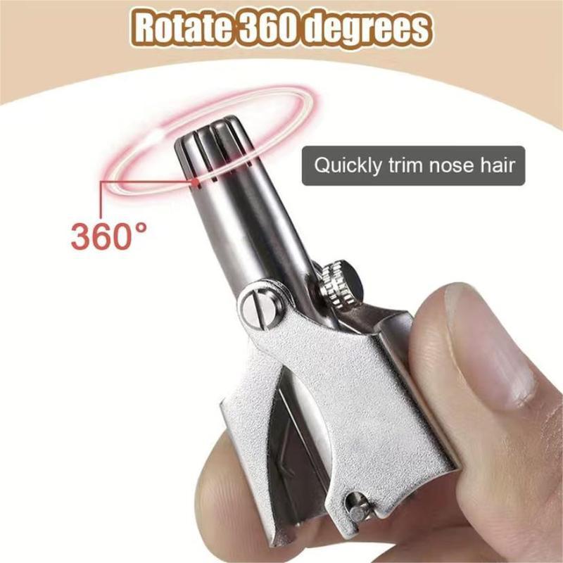 Manual Nose Hair Trimmer, 1 Count?Portable Nose Hair Shaving Tool with Brush, Nose Hair Shaver Tool for Men and Women