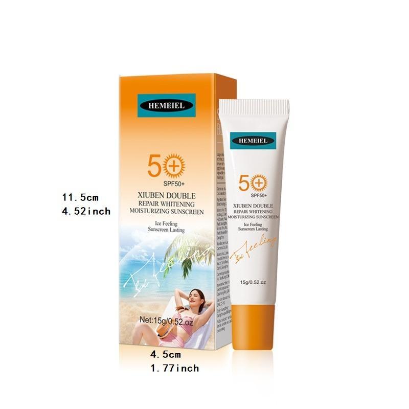 1 Piece 15g SPF50+ Repair Whitening Sunscreen, Moisturizing Sunscreen, Sun Protection For Women & Girls, Facial Care Product