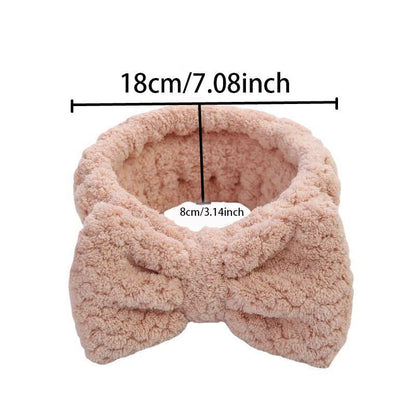 Cute Bow Decor Face Washing Headband, 1 Count?Facial Cleansing Tool, Skincare Tool for Women