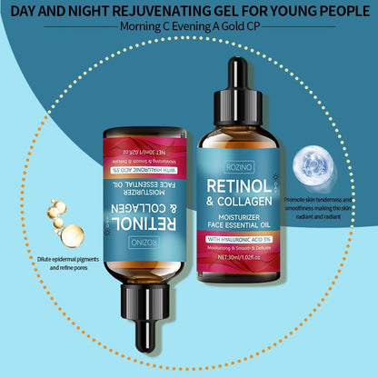 Retinol & Collagen Face Moisturizing Essential Oil, Hydrating Skin Care Oil, Nourishing Face Essence for Day & Night Use, Comfort Skincare Products