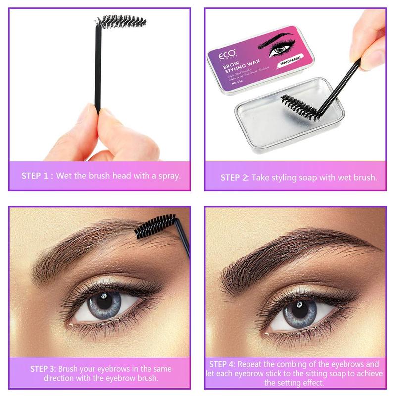 3D Brows Styling Soap, 3pcs/set Mixed Color Long Lasting Natural Eyebrow Wax Eyebrow Gel, Beauty & Personal Care Product for Women