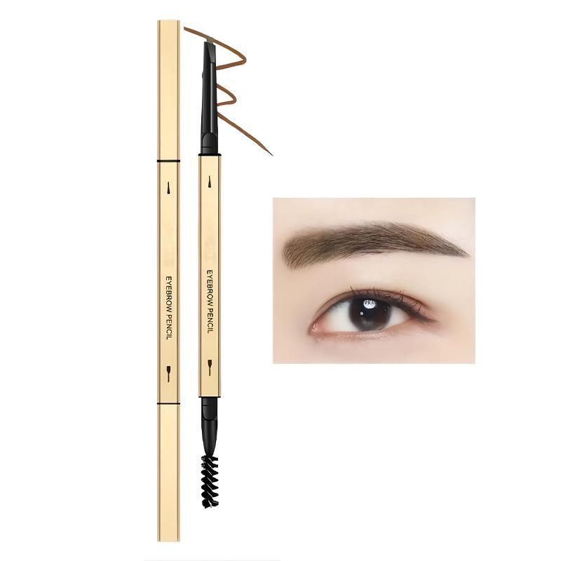 Double-ended Eyebrow Pencil with Eyebrow Brush, 5pcs/set Waterproof Long Lasting Eyebrow Pencil, Brow Styling Makeup Brush Set