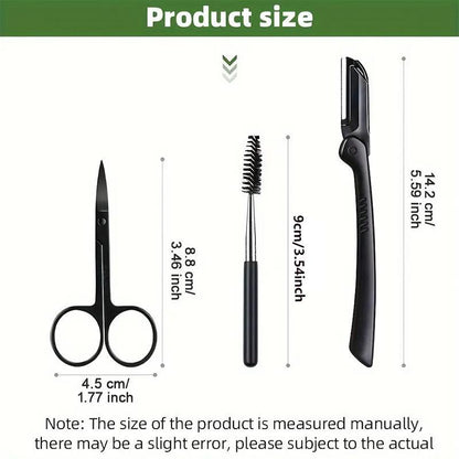 Eyebrow Grooming Kit, 12pcs Eyebrow Tweezer, Eye Brow Brush Comb, Precision Brow Trimming for Women Men, Beauty Tools for Perfect Eyebrow Shaping