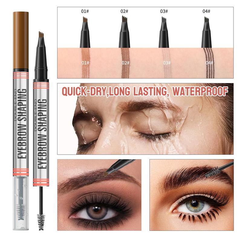 2 in 1 Eyebrow Gel & Eyebrow Pencil, 1 Count Waterproof Eyebrow Gel & Eyebrow Pencil, Long Lasting Eyebrow Makeup Tool for Women