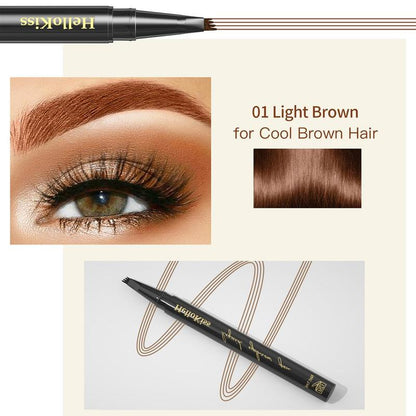 4 Fork Waterproof Eyebrow Pencil, 1 Count Long Lasting Eyebrow Pencil, Brow Styling Brush, Brow Shading & Filling Pencil, Eye Brow Makeup Tool, Brow Styling Product