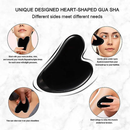 Jade Roller & Gua Sha, 1 Set Face Skin Care Tools, Self Care Gift for Men Women, Massager for Face, Eyes, Neck