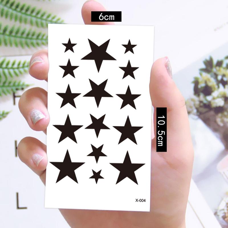 Star Pattern Temporary Tattoo Sticker, Fake Tattoo Sticker, Body Art Decoration, Body?Makeup?Cosmetic?Tool?For Women & Girls