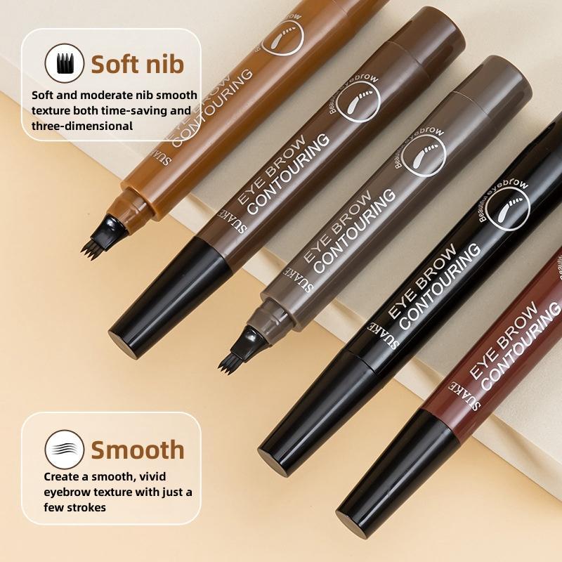 4-tip Eyebrow Pencils, 1 Count Waterproof Long Lasting Eyebrow Pen, Eyebrow Makeup Tool for Daily Use