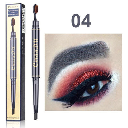 Cosmetic Supplies, 1 Count 2 in 1 Eyebrow Pencil & Eyebrow Brush, Durable Eyebrow Makeup Tool for Women