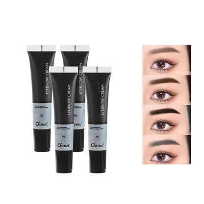 Long Lasting Semi-permanent Eyebrow Gel, 4pcs/set Film Forming Dye Eyebrow Cream, Eyebrow Makeup Product for Women & Girls