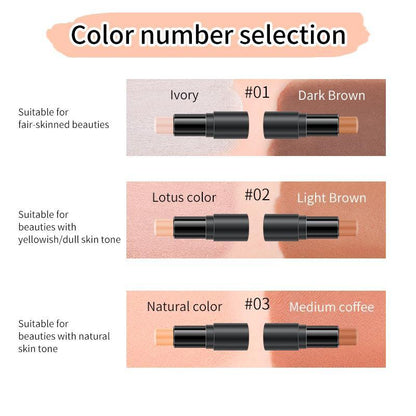 2 in 1 Double-ended Highlighter Stick, Long Lasting Highlighter Stick, Facial Brightening Cosmetics for Women & Girls