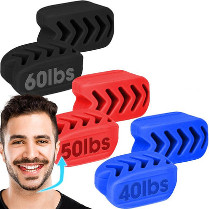 Silicone Jaw Exerciser for Men and Women, 3 Resistance Levels Jawline Exerciser for Beginner, Jawline Muscle Training Tool, Comfort Gym Accessories, Exercise Equipment Summer Gift