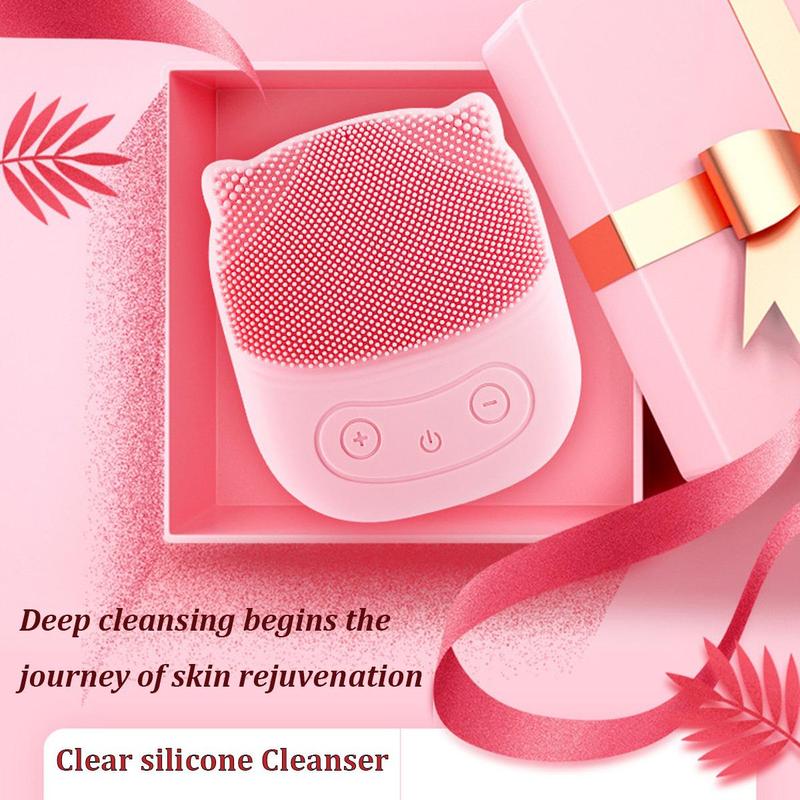 Portable Facial Pore Cleanser Cleansing Brush, 1 Count Rechargeable Facial Cleansing Brush, Facial Skin Massage Brush for Women &Girls