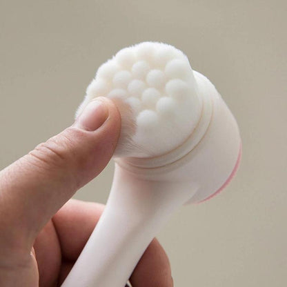 Facial Cleansing Brush, Manual Face Scrubber, Dual Sided Face Cleaning Brush, Great for Pore Cleaning, Exfoliating, Massaging