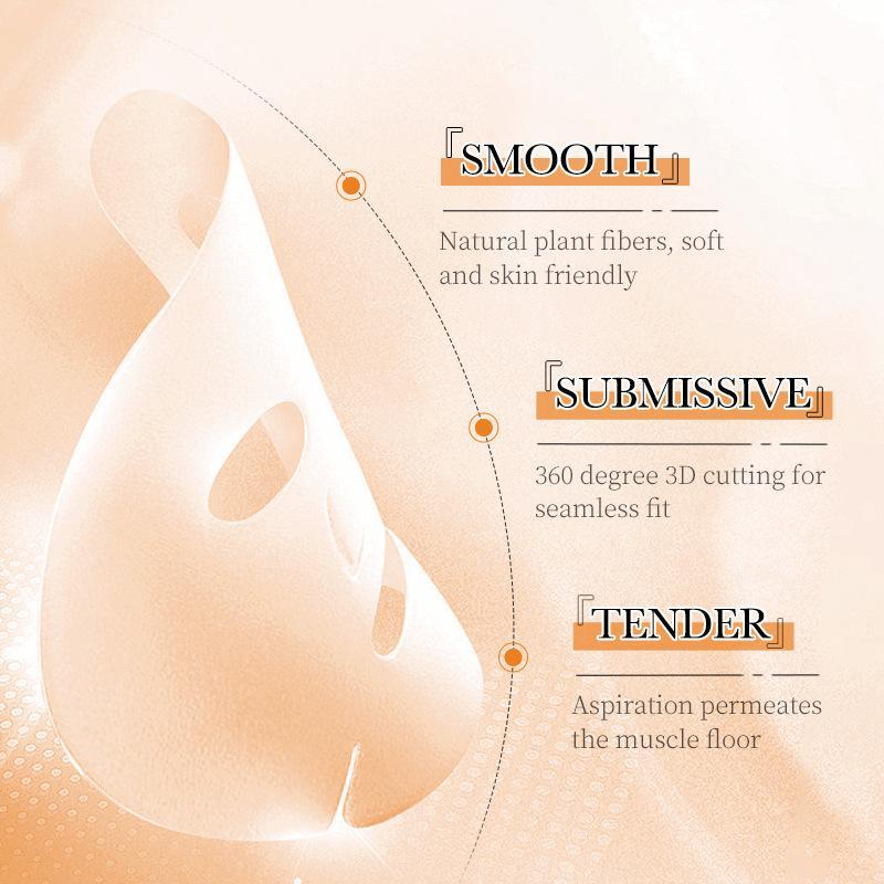 Vitamin C Ampoule Serum Face Mask, Moisturizing & Firming Facial Mask, Hydrating Facial Skin Care Product For Women