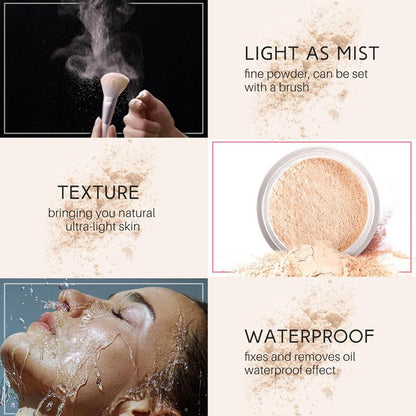 Long-Wearing Pressed Powder With Powder Puff, Oil Control Matte Makeup Setting Powder, Face Makeup Accessories For Women