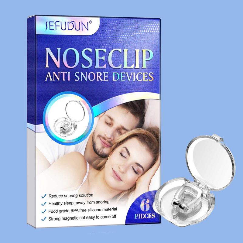 Nose Clip Anti Snore Device, 6 Counts/box Reusable Snoring Device, Snoring Stopper, Snoring Solution for Men & Women