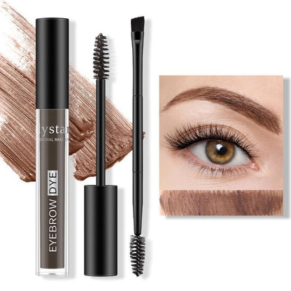 Eyebrow Gel with Double Head Brush, Eyebrow Pomade Cream & Brush, Long Lasting Eyebrow Tinted Cream, Smudge Proof Natural Eye Brow Make-up Supplies