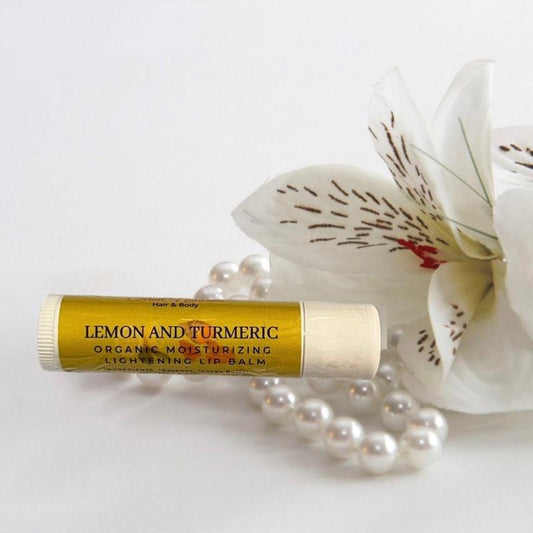 Lemon and Turmeric Moisturizing Lip Balm, Brightening Lip Balm, Lightening Lip Balm, Lip Balm for Dark Lips, Smoker¡¯s Lip Balm